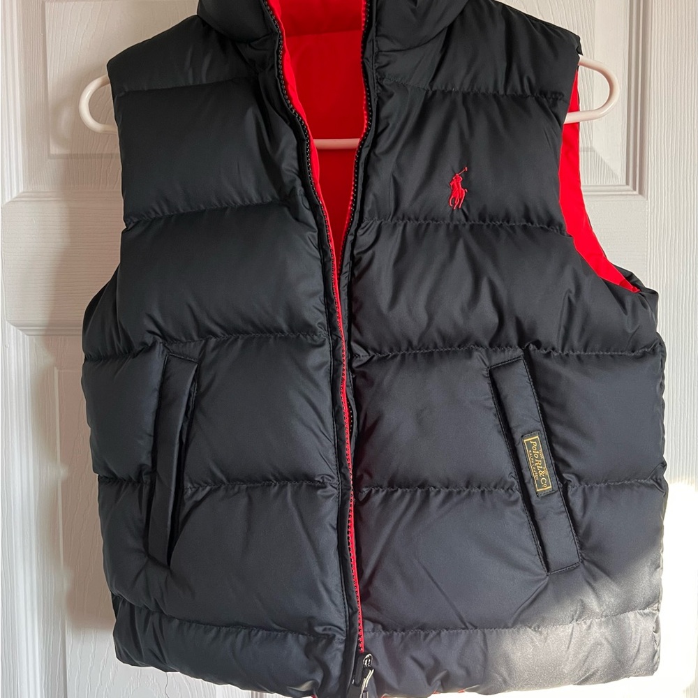 Ralph Lauren Black and Red Puffer Vest